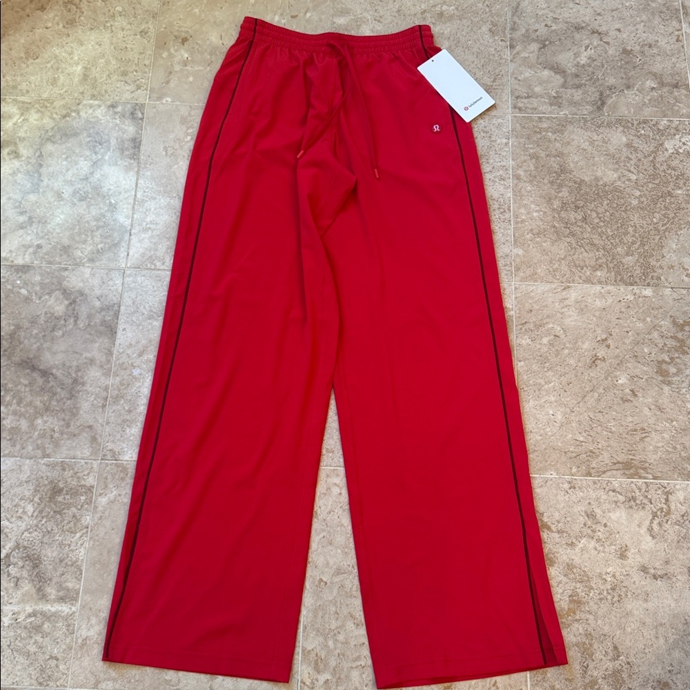 Lululemon Court Rival Red Wide Leg Track Pants - New w Tags